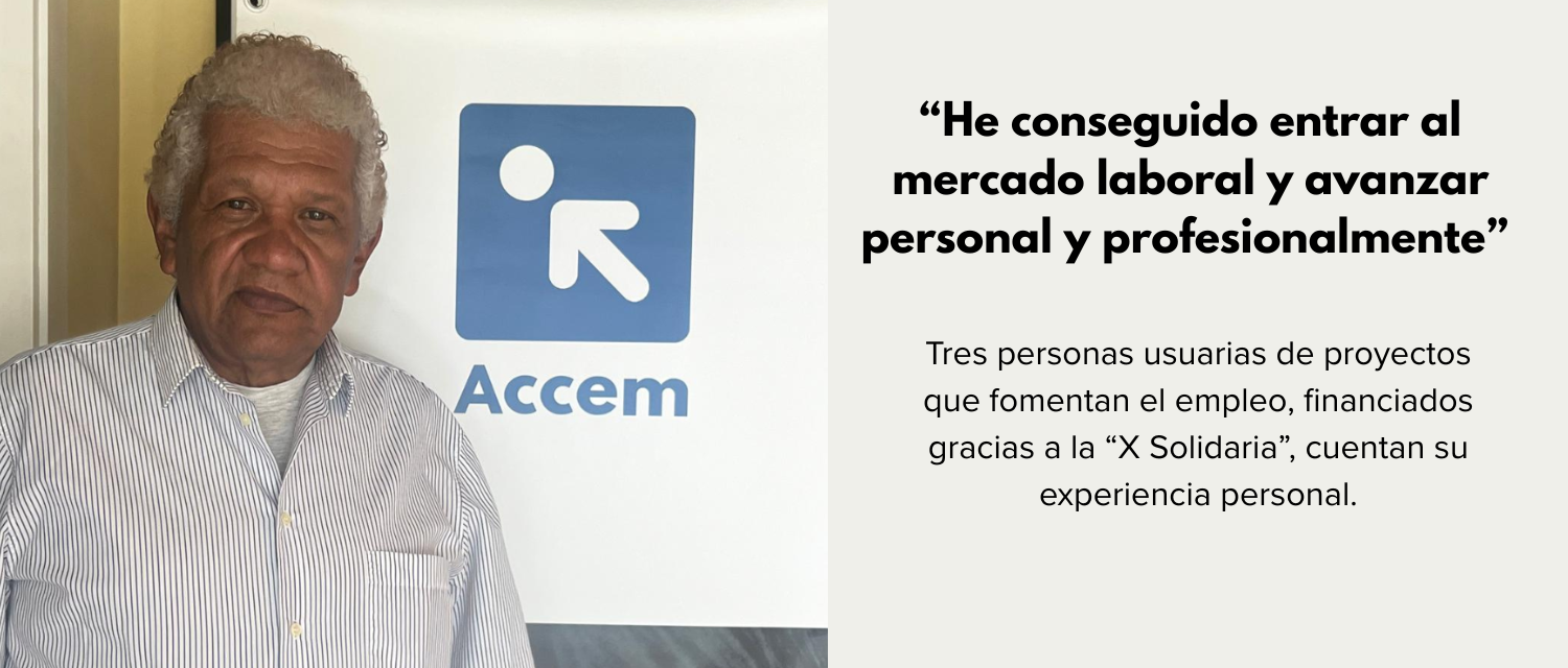 Alejandro Espinoza, beneficiario del proyecto EmpleaIN de ACCEM financiado gracias a la X Solidaria